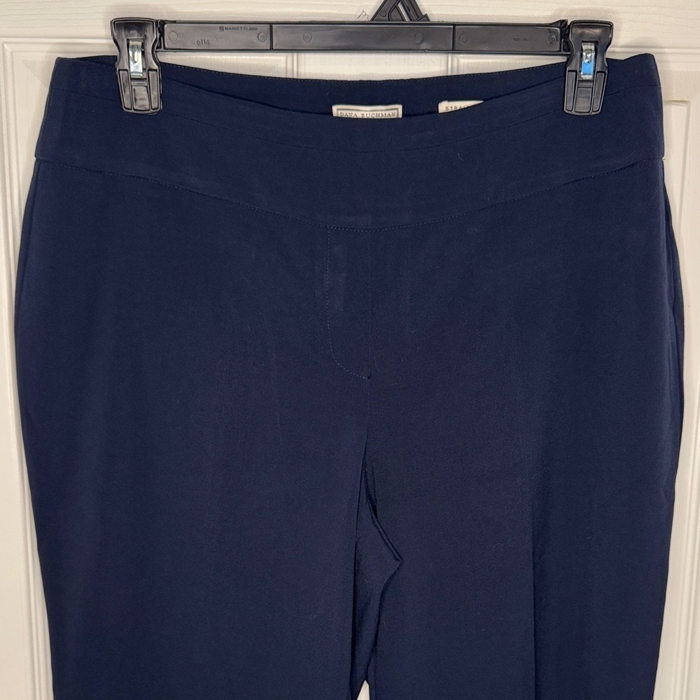 EUC Dana Buchman Navy Straight Leg Pants - Picture 3 of 8